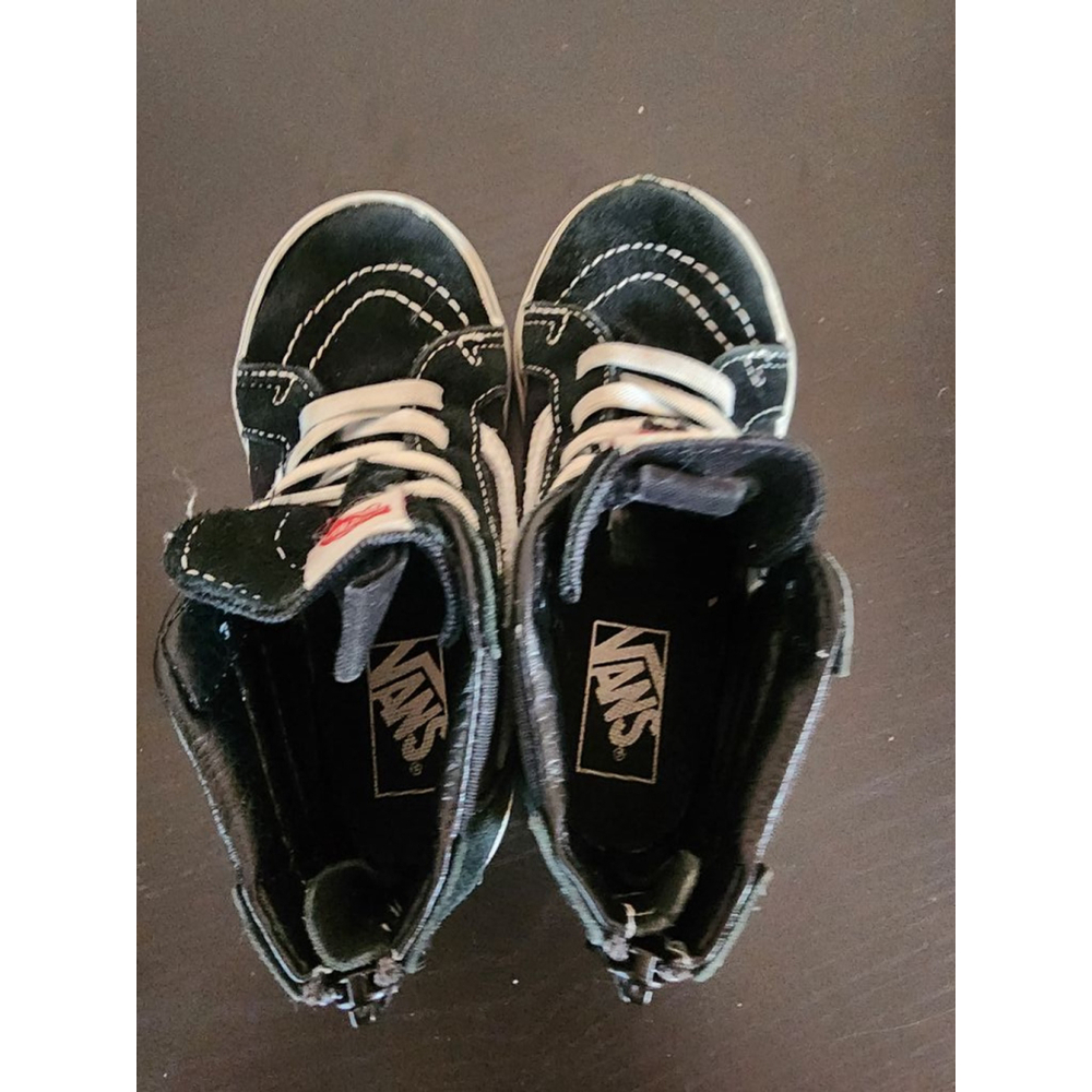Boys Vans Sneakers Size 10 Black - Picture 5 of 7